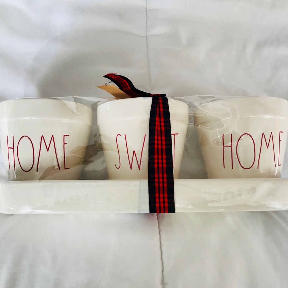 Rae Dunn flower pots NWT